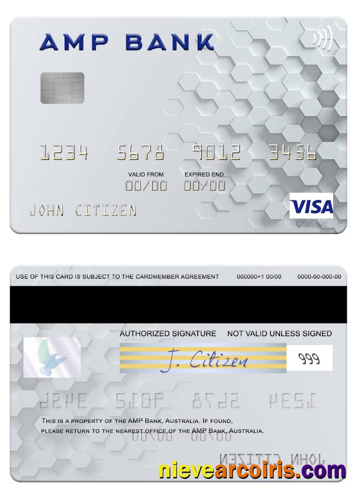 Australia AMP Bank visa card
